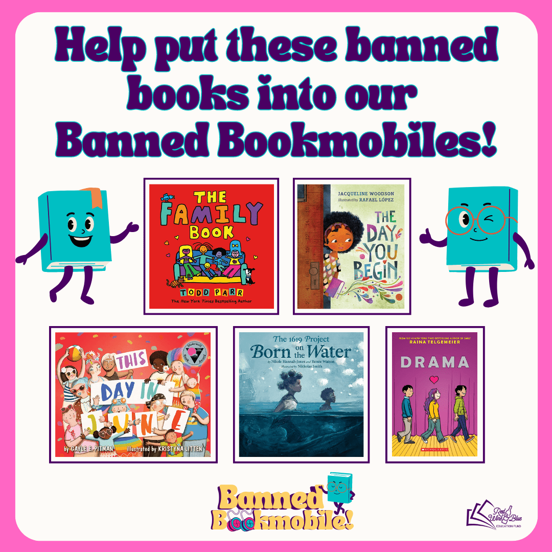 Banned Bookmobiles Book Covers