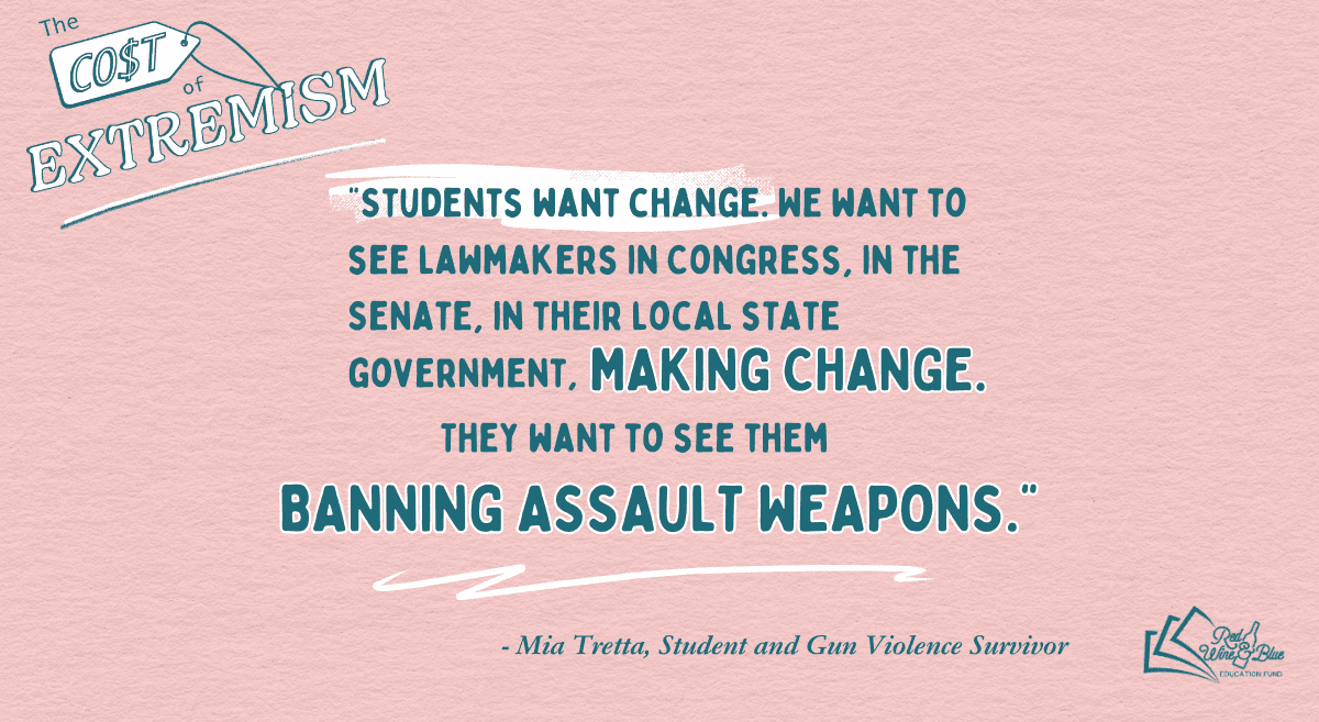 quote: Students want change... They want to see [lawmakers] banning assault weapons.