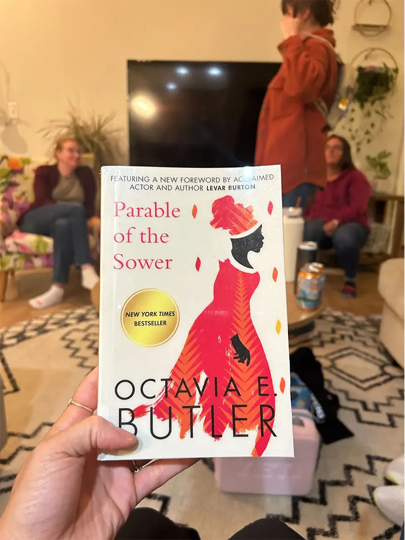 ug-octavia-butler-book-club book club meeting on Octavia Butler's Parable of the Sower