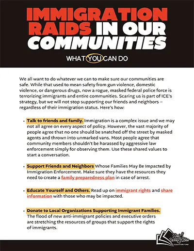 Immigration Raids in Our Communities