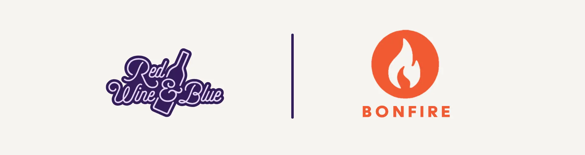 Red Wine & Blue and Bonfire logos