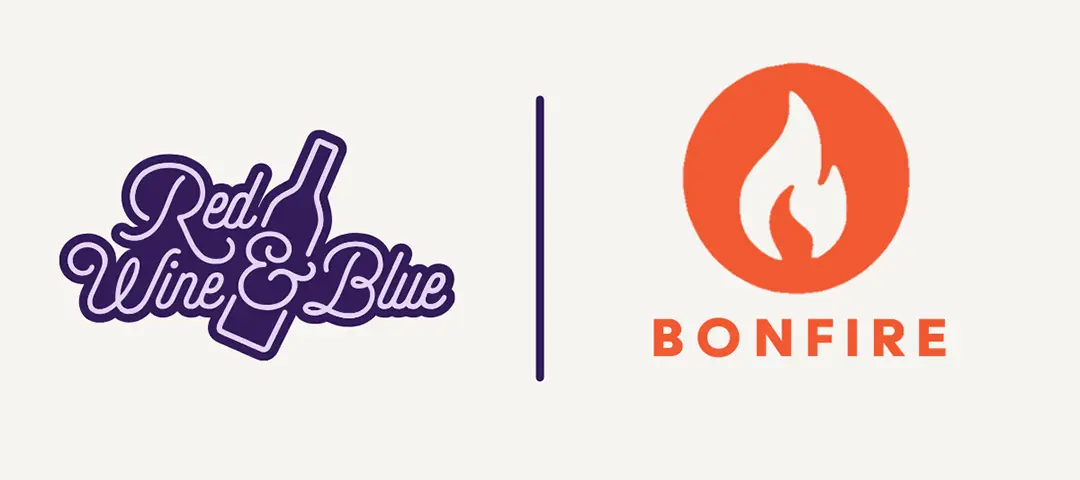 Red Wine & Blue and Bonfire logos