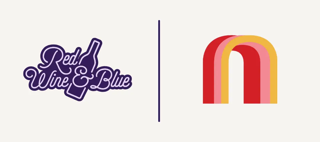 Red Wine & Blue and News Not Noise logos