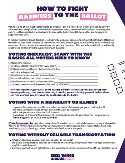Breaking Barriers to the Ballot
