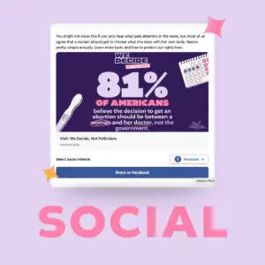 Reproductive Rights social posts
