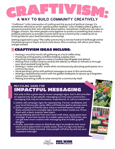 Craftivism: A Creative Way to Build Community