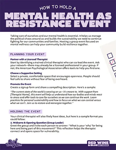 Host a Mental Health As Resistance Event