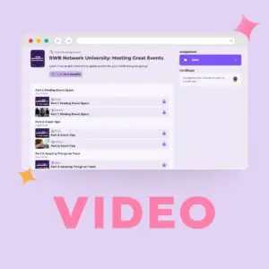 Hosting Amazing Events Video Course