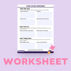 Story of Self Worksheet