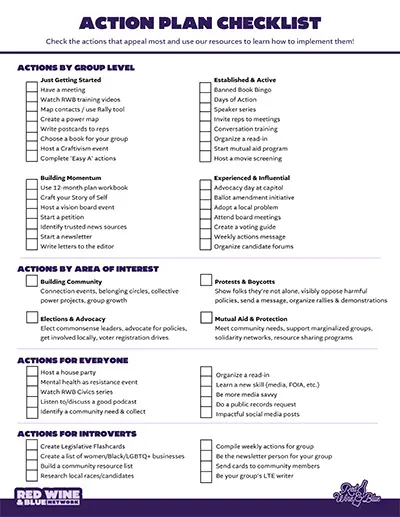 Effective Actions Checklist