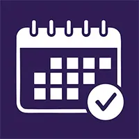 calendar icon with checkmark