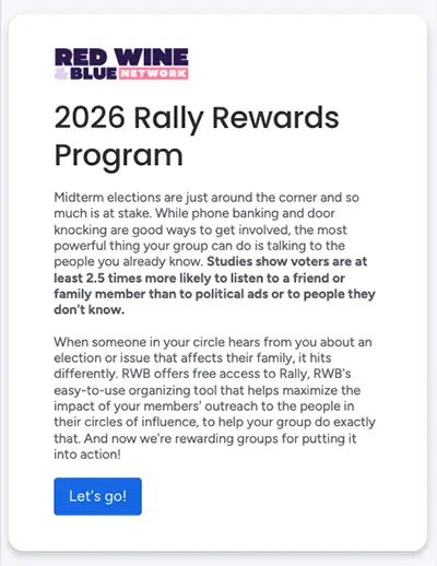 2026 Rally Rewards program