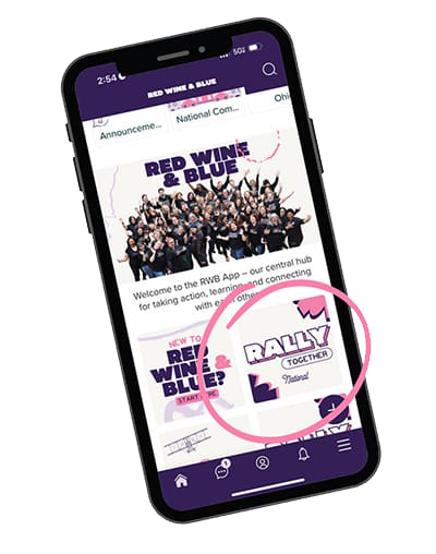 Rally on the Red Wine and Blue App