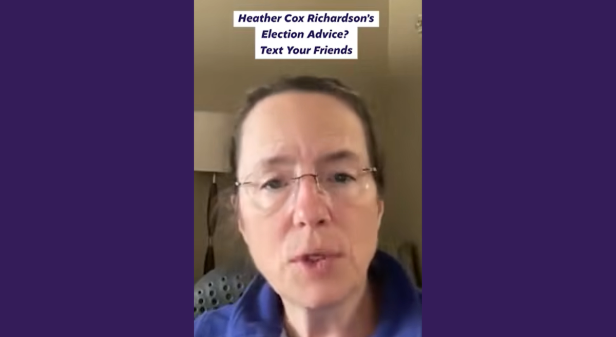 Heather Cox Richardson’s Midterm Election Advice? Text Your Friends