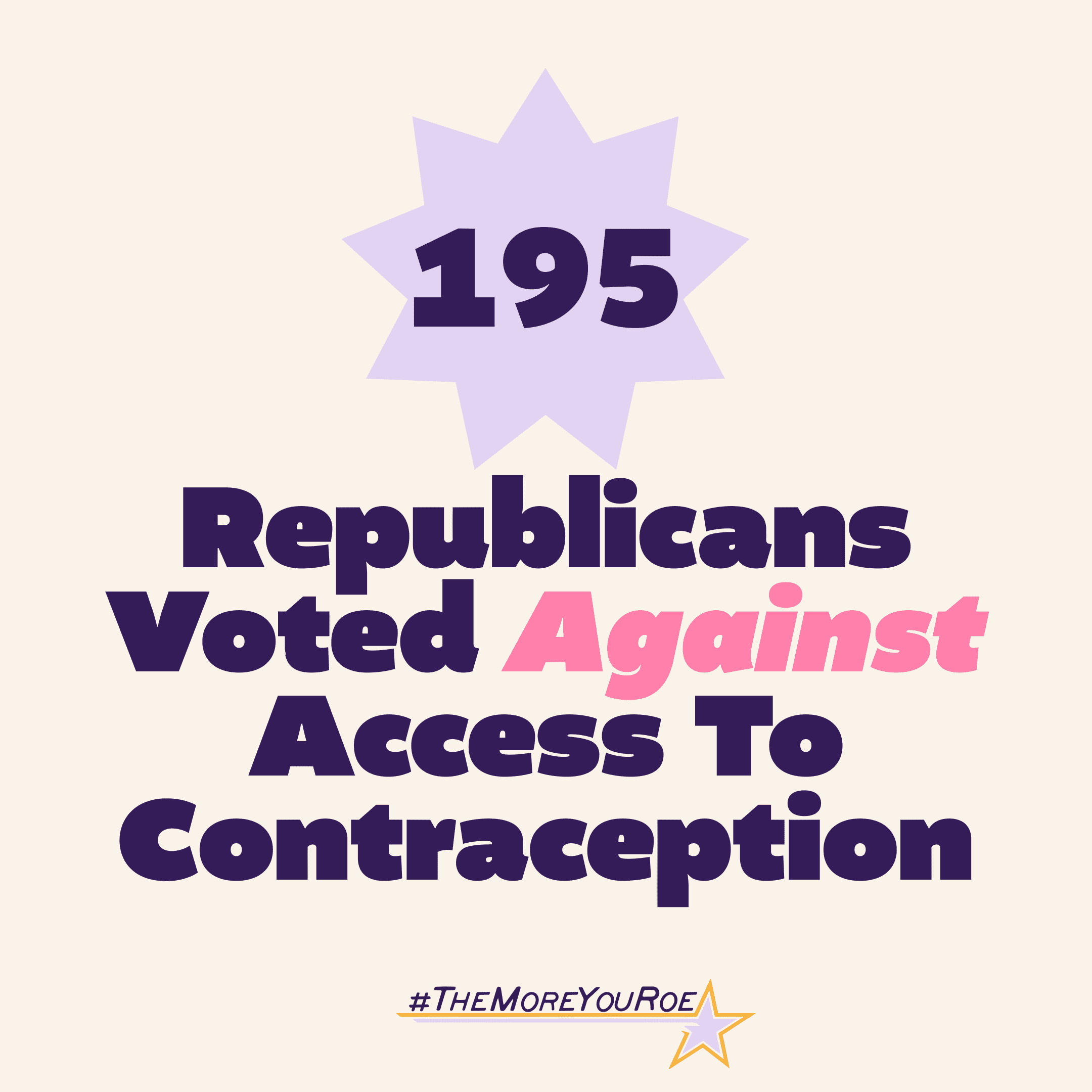 195 Replublicans voted against access to contraception